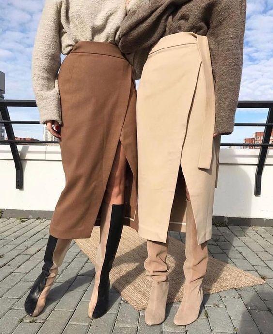 looks monocromáticos - Trucos para disimular piernas cortas