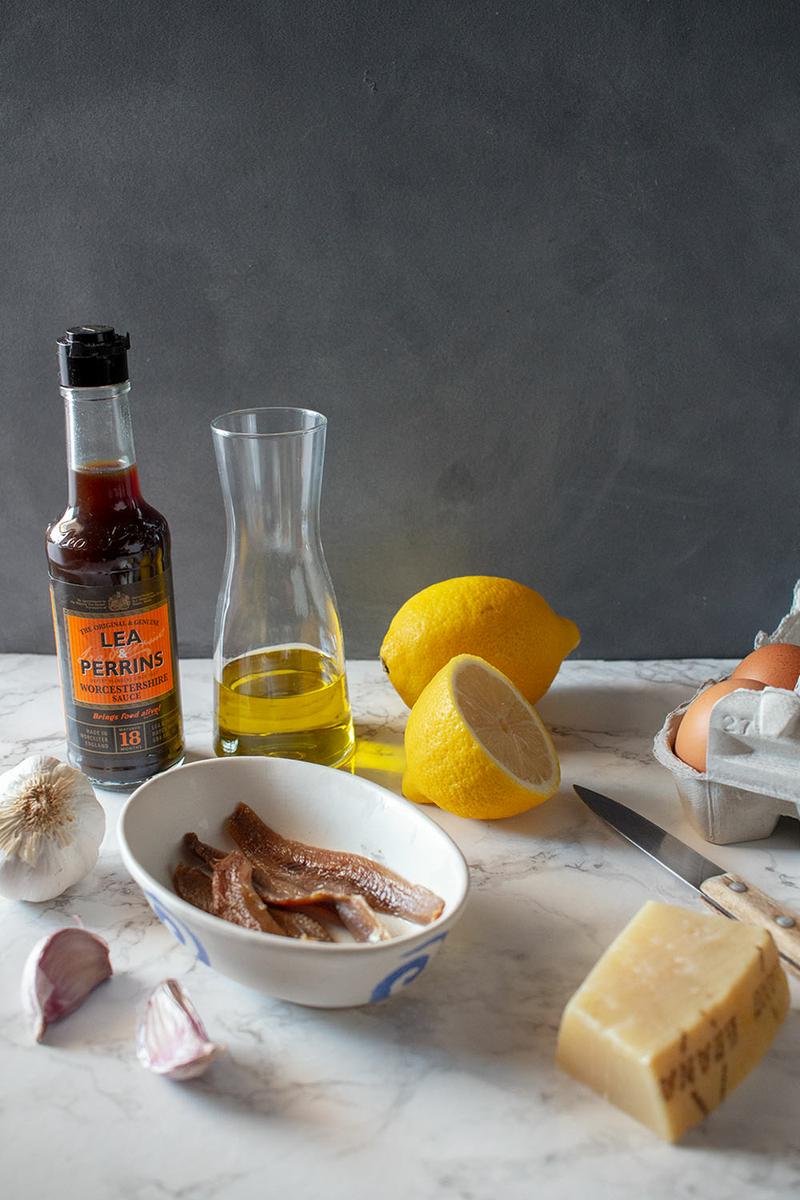 salsa ensalada César con pollo