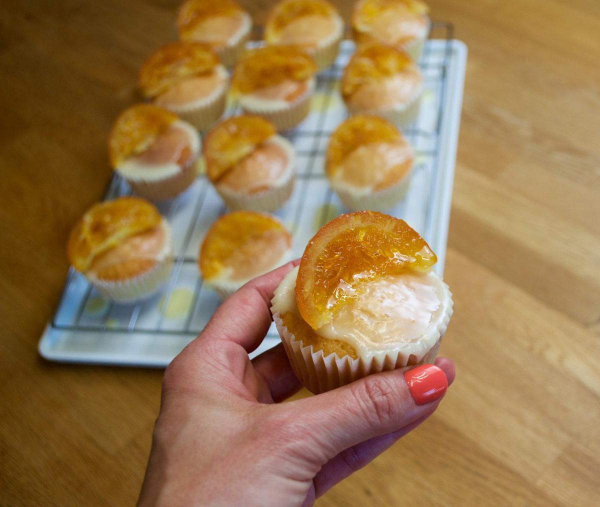 Cupcakes de naranjas confitadas
