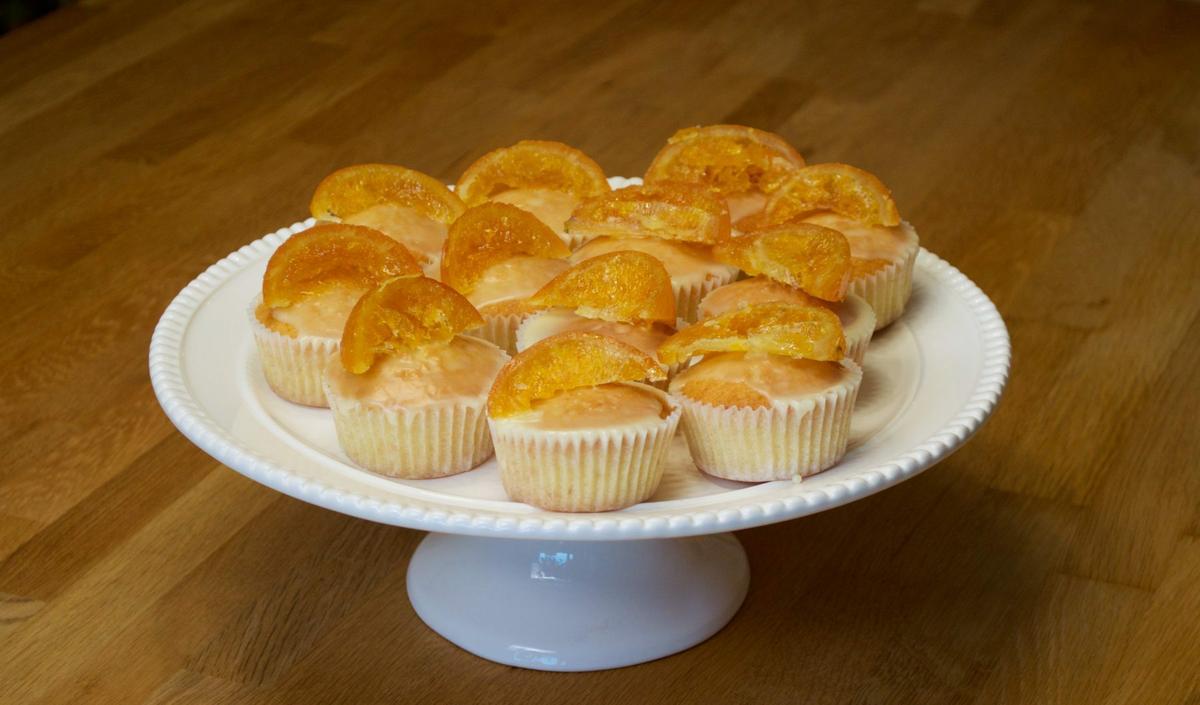 Cupcakes de naranjas confitadas