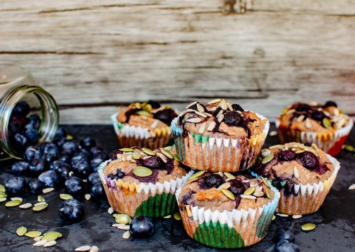 Muffins Arándanos y Semillas