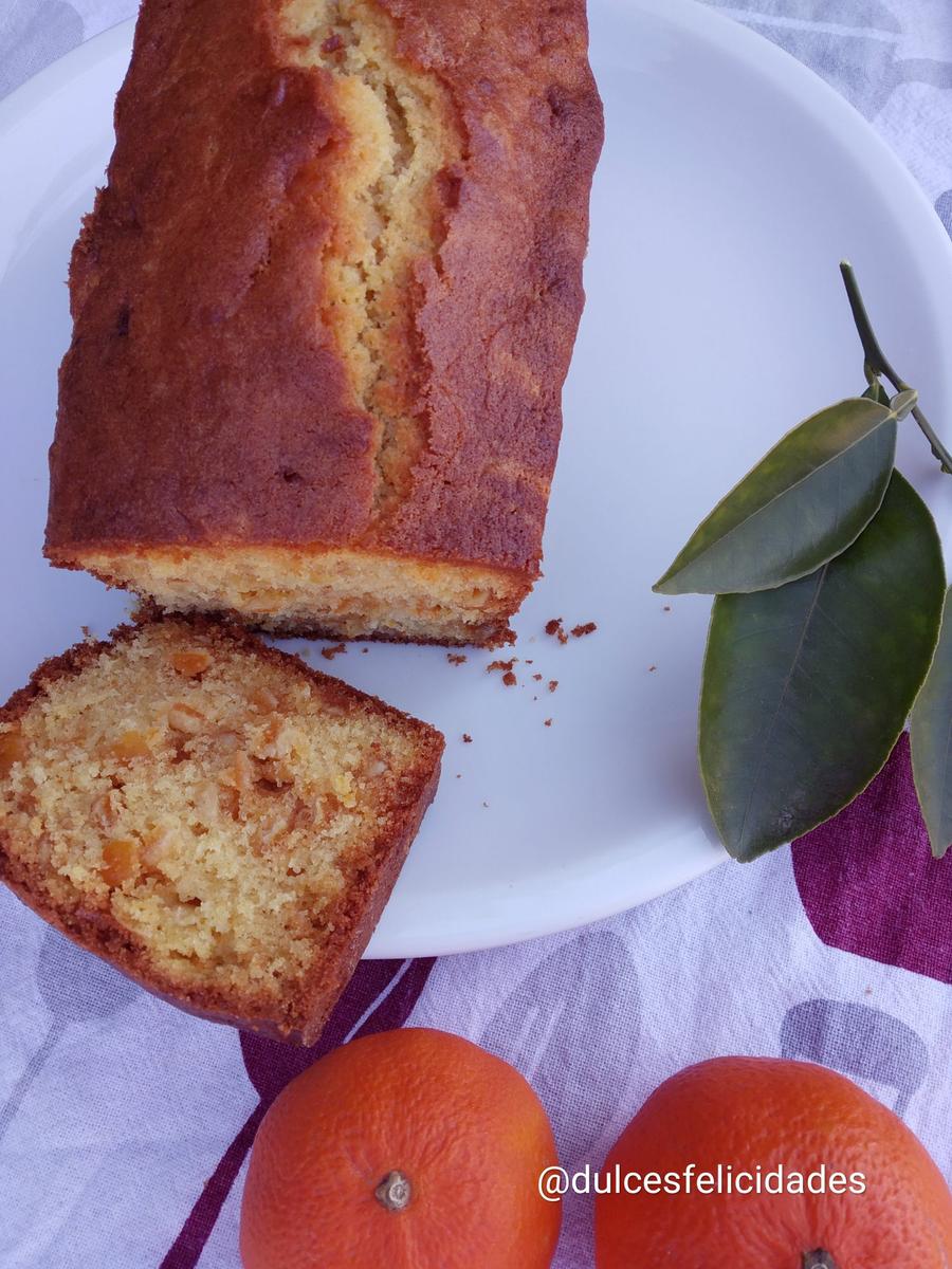 Plumcake de naranja con fruta escarchada Budin ingles de naranja Pastel de frutas de naranja 