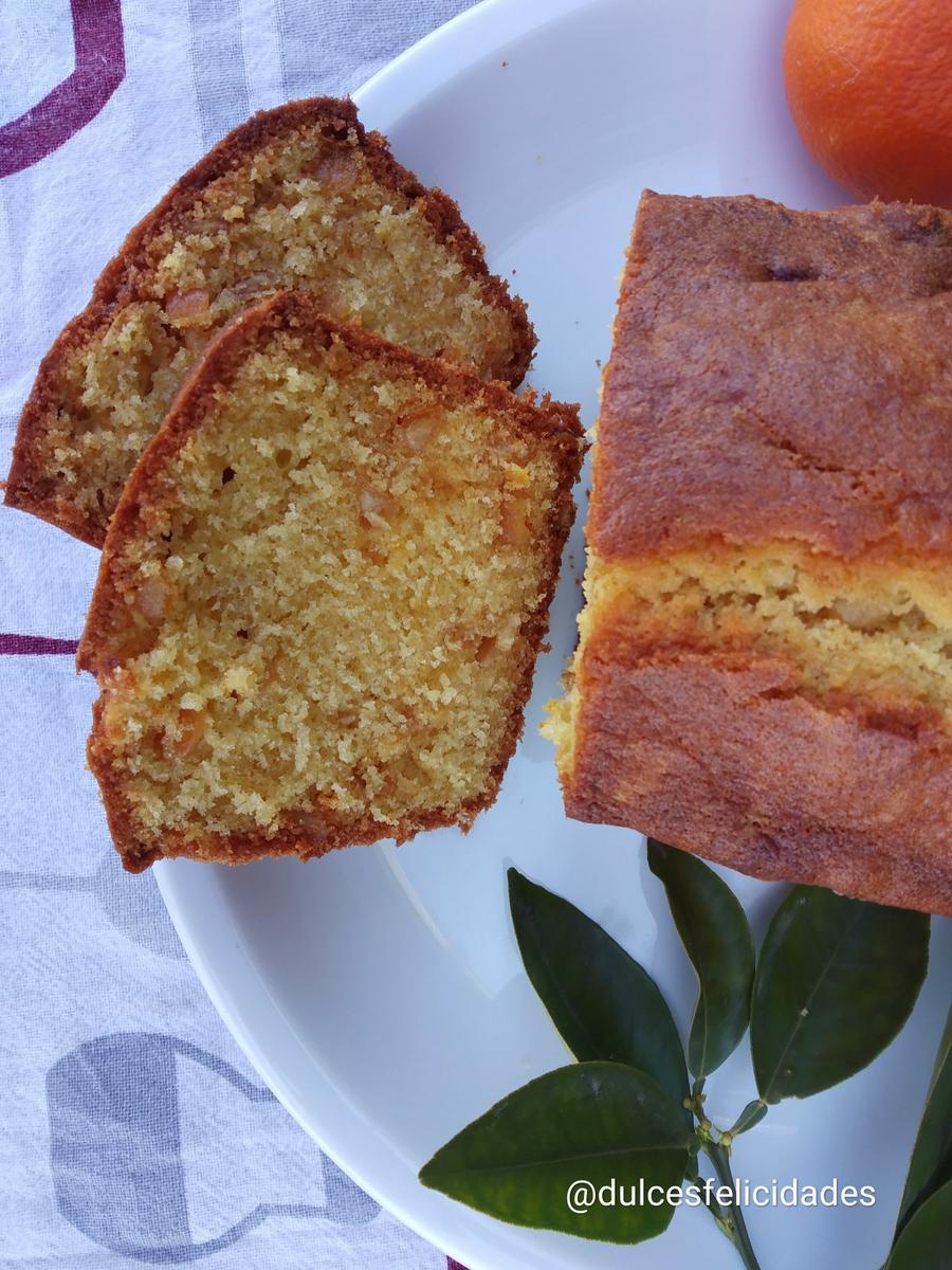 Plumcake de naranja con fruta escarchada Budin ingles de naranja Pastel de frutas de naranja 