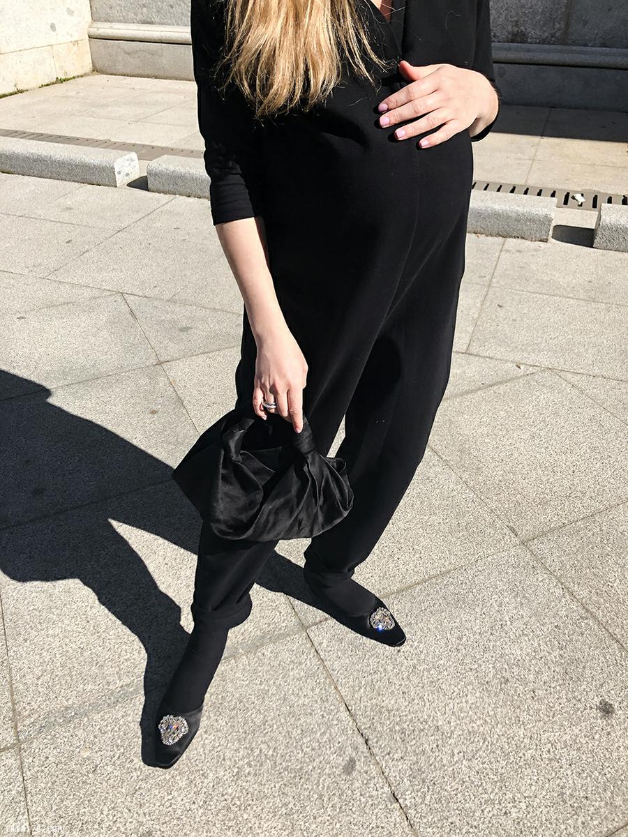 Trini |Beyond Nine jumpsuit Manolo Blahnik shoes