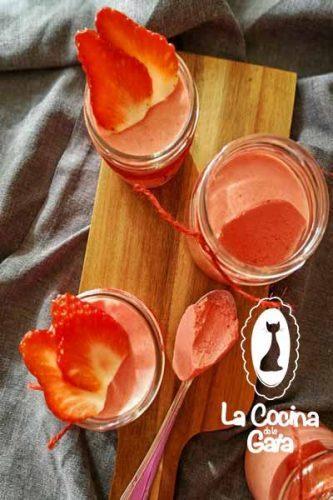 Vasitos de Muosse de Fresas