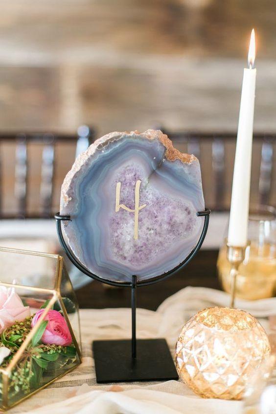 Decoración Bodas con piedras preciosas