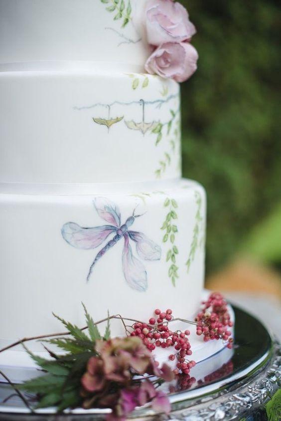 Tarta de Boda Pintada