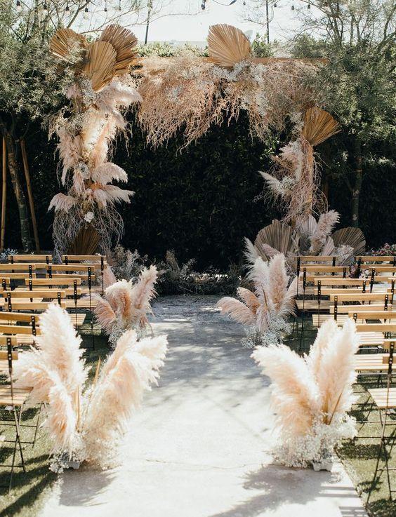 Decoracion Boda con pampas