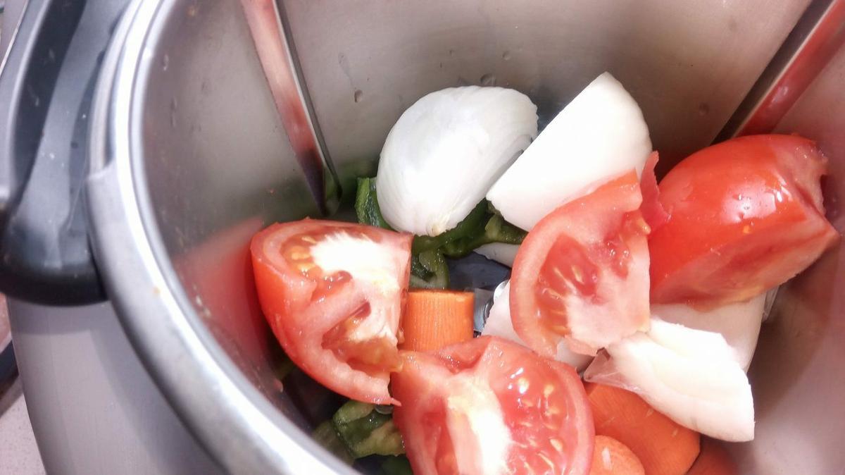 Picar las verduras en la Thermomix