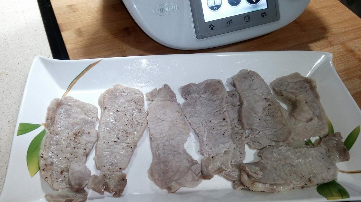 Filetes de lomo al varoma de la Thermomix