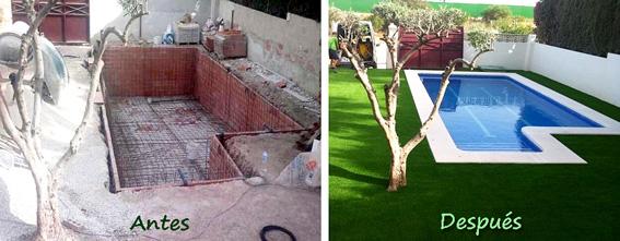 Instalación de césped artificial Portal Jardín