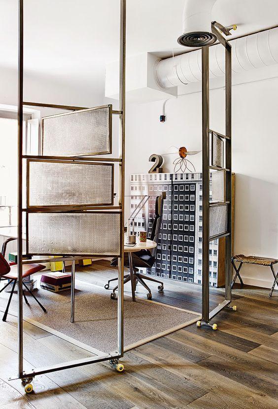 decoralinks | paneles metalicos tipo biombo para separar espacios