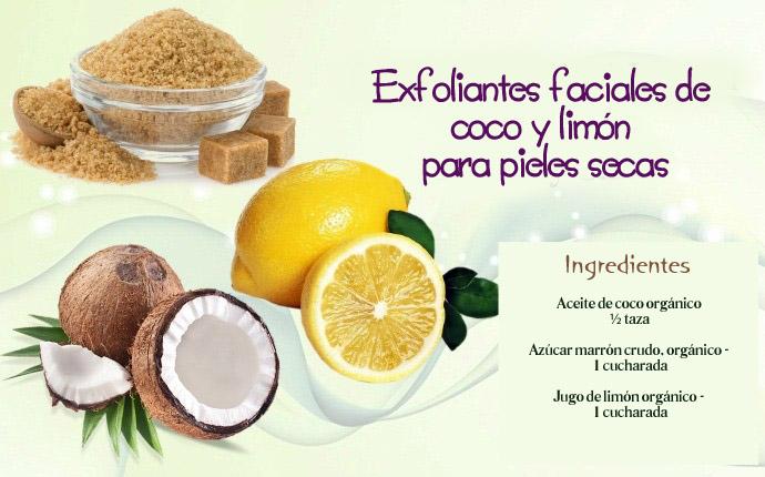 exfoliantes para pieles secas - aceite de coco y exfoliantes de limón para pieles secas