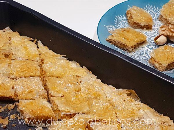 Baklava sin azucar ni miel