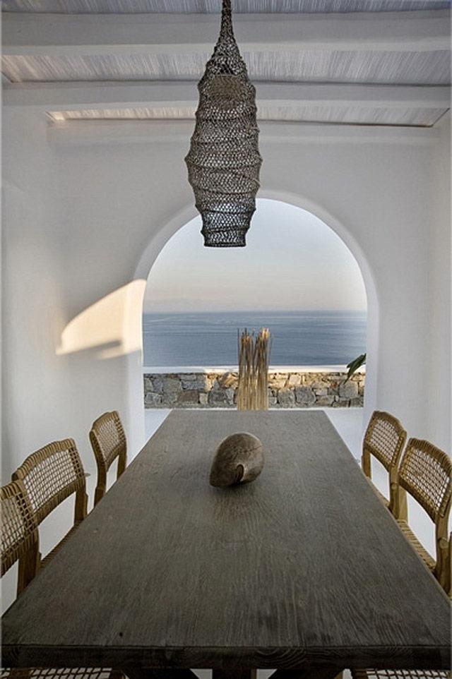 terraza con vistas al mar