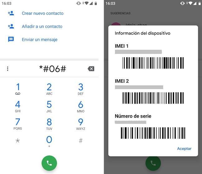 Cómo obtener sacar o conseguir el codigo IMEI de un teléfono móvil o celular tanto Android como iPhone