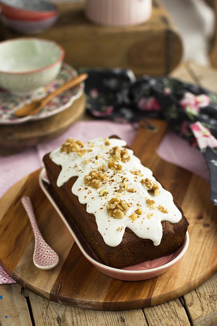 Plum cake de Canela Saludable sin gluten, sin leche, sin huevos