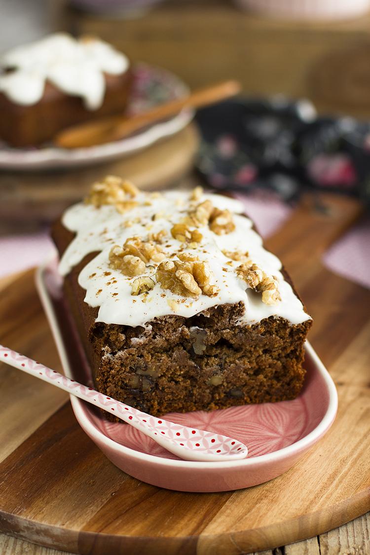 Plum cake de Canela Saludable sin gluten, sin leche, sin huevos