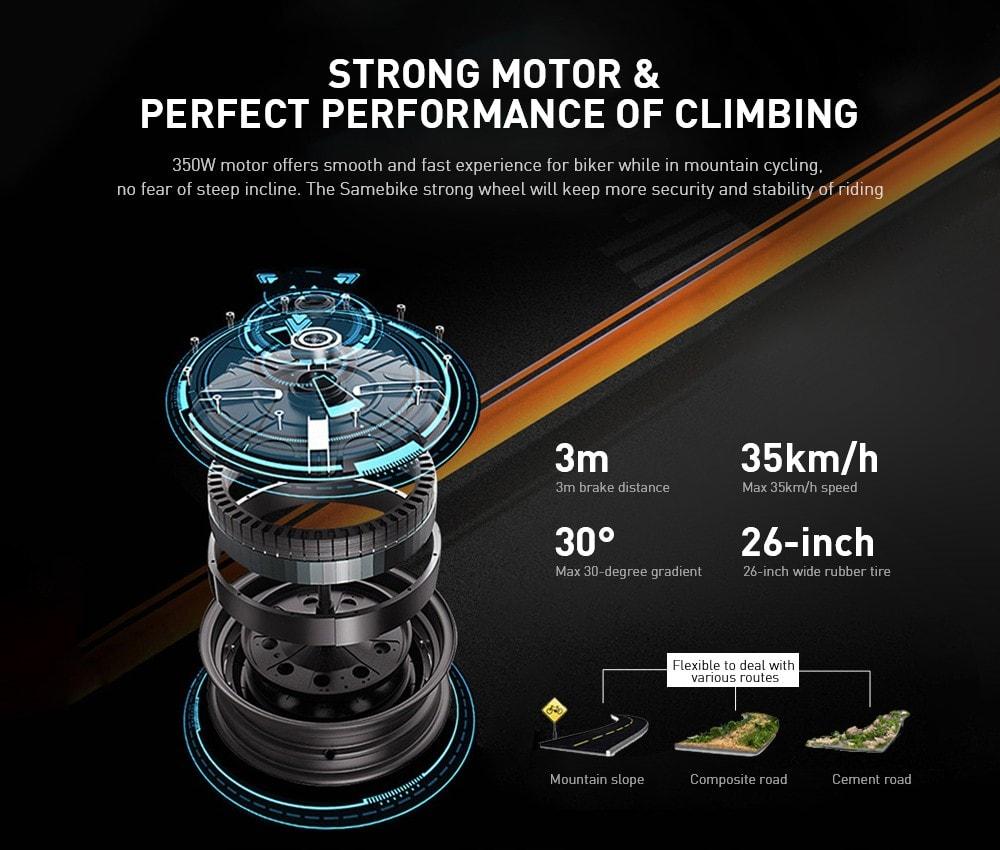 Samebike LO26, motor