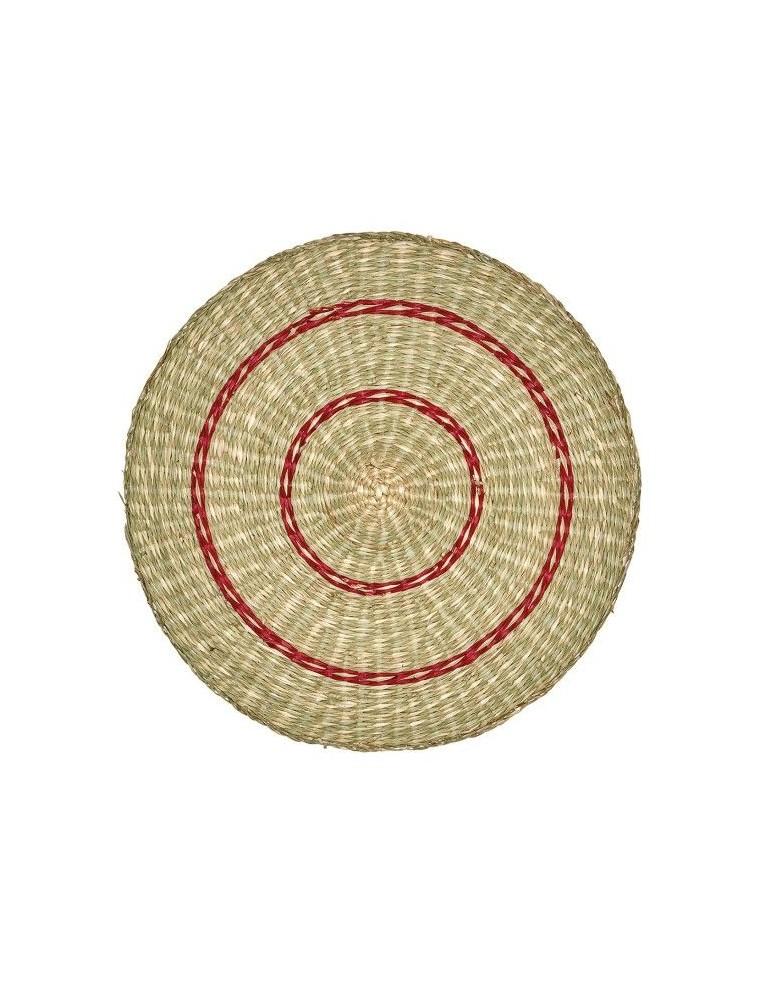 SALVAMANTEL DE RÁFIA NORA RED GREEN GATE