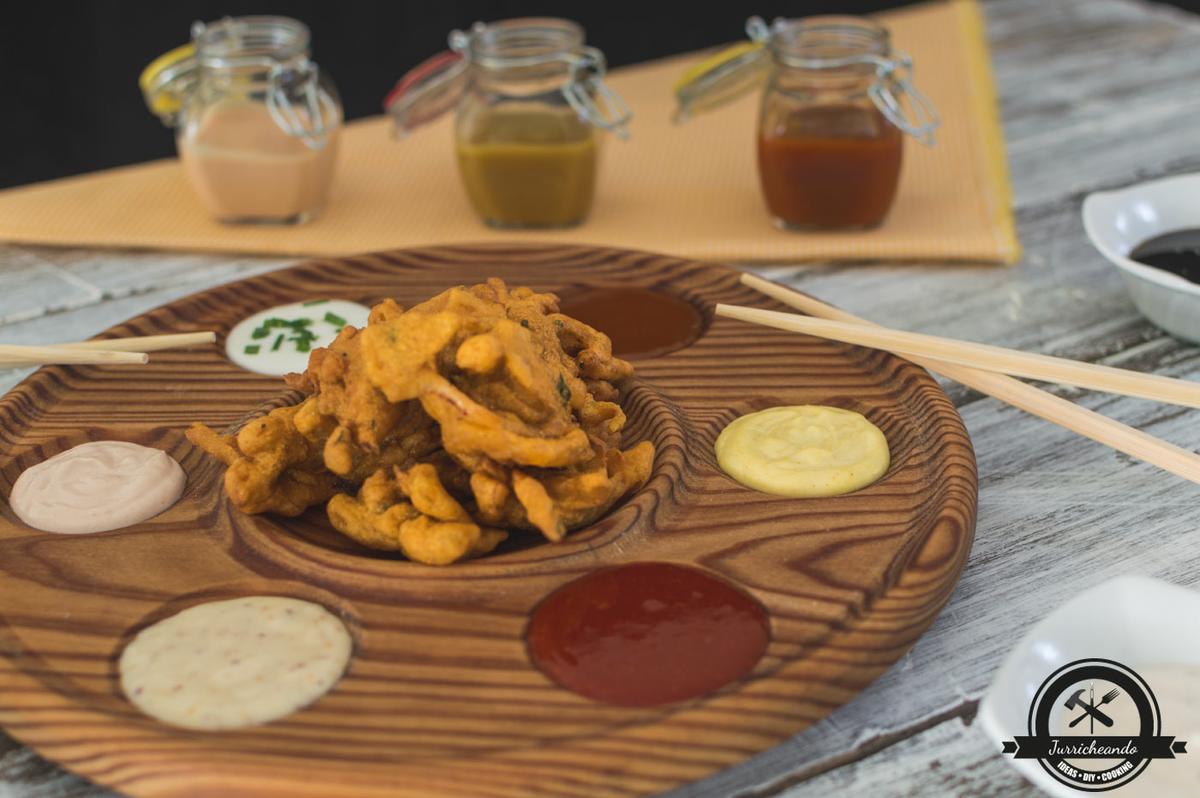 Bhajis Cebolla. Aperitivo indio