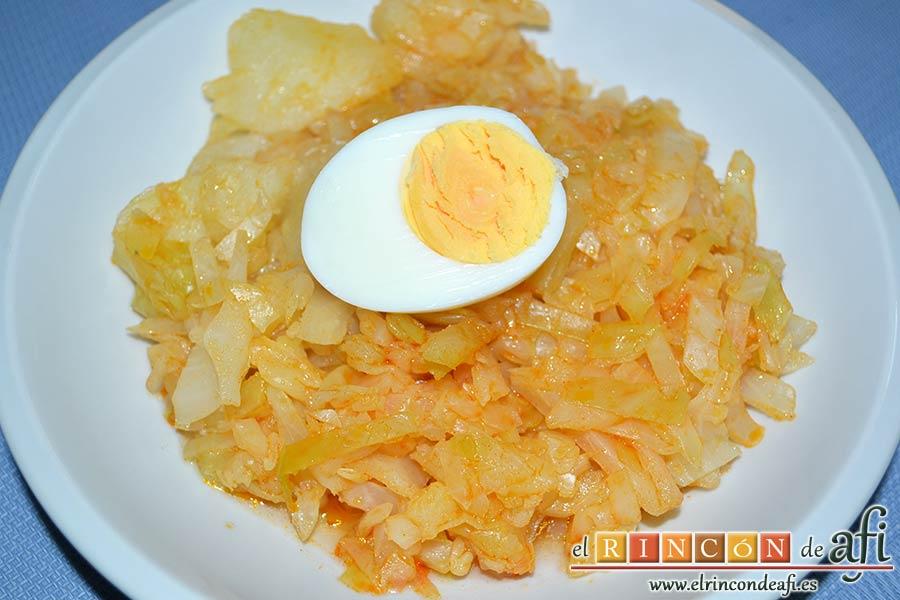 Col a la gallega, sugerencia de presentación