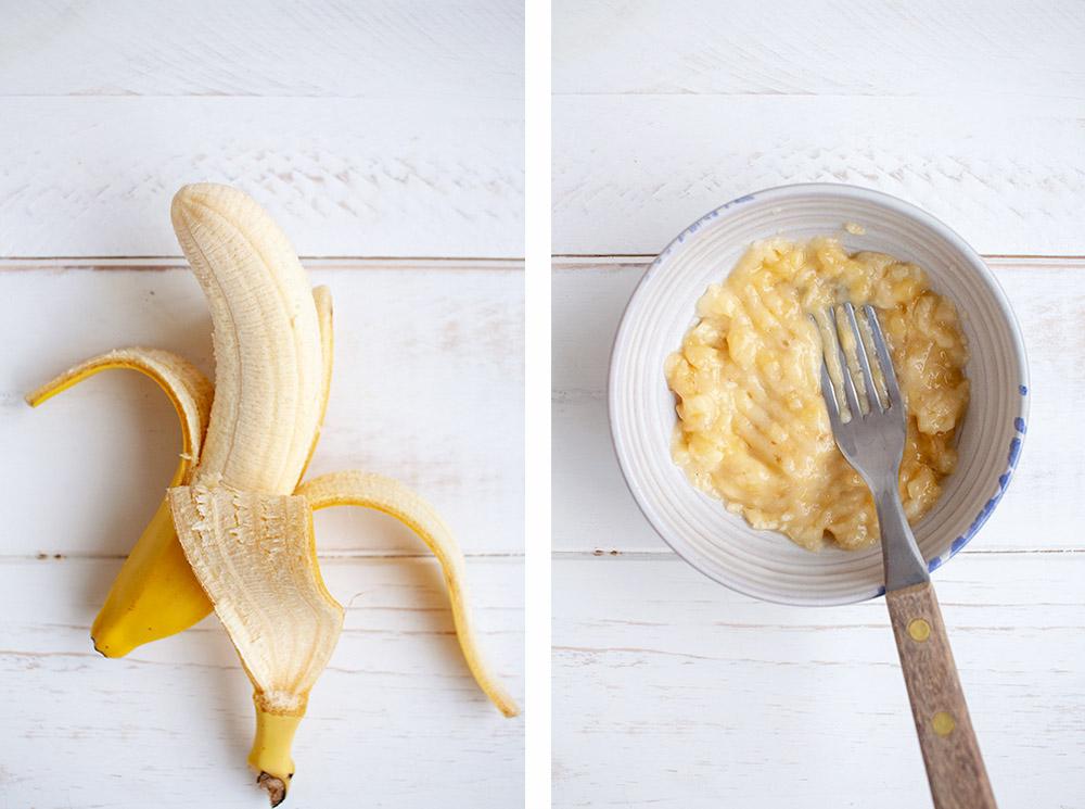 Banana bread o pan de plátano con avellanas