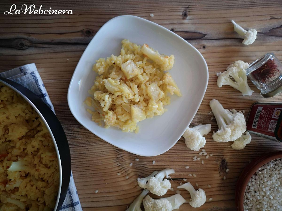 arroz con bacalao y coliflor