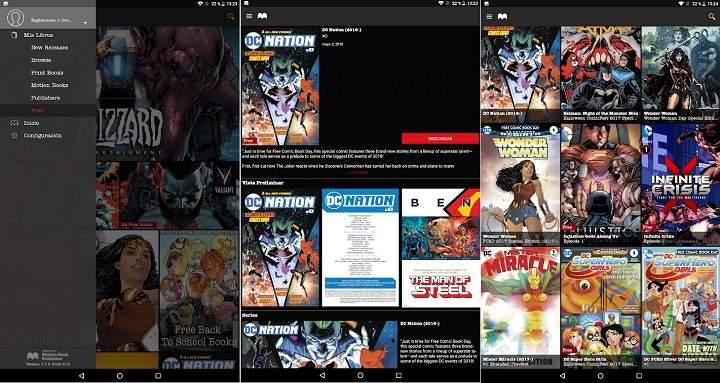 Las mejores apps para leer comics gratis en español, superheroes, manga y Motion Books desde un móvil o tablet Android