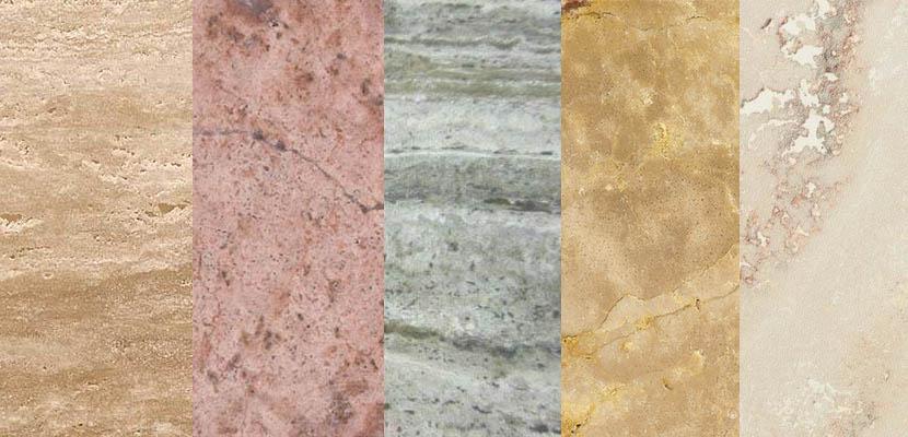 Colores del travertino