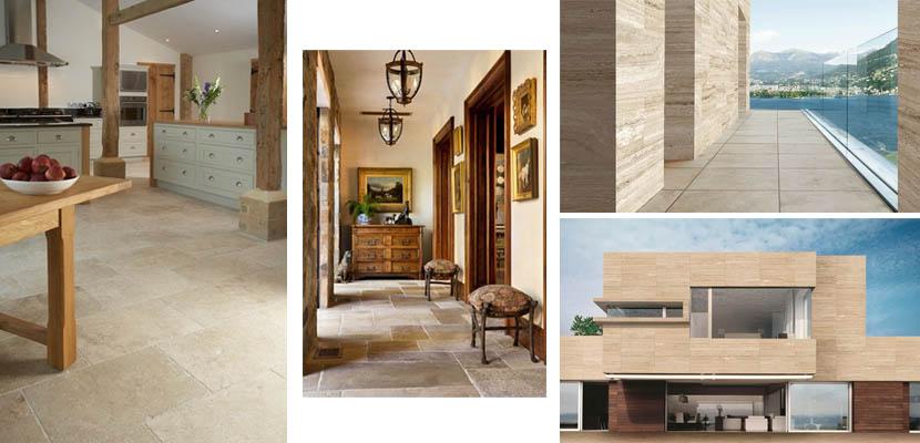 Suelos y fachadas de travertino