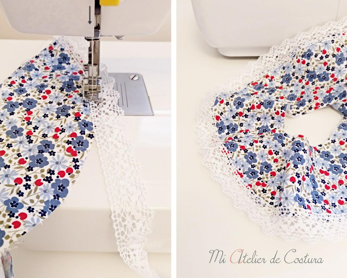 vestido trapecio con volante niña