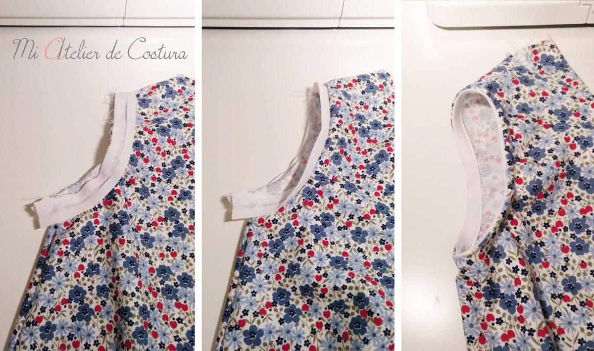 vestido trapecio con volante niña