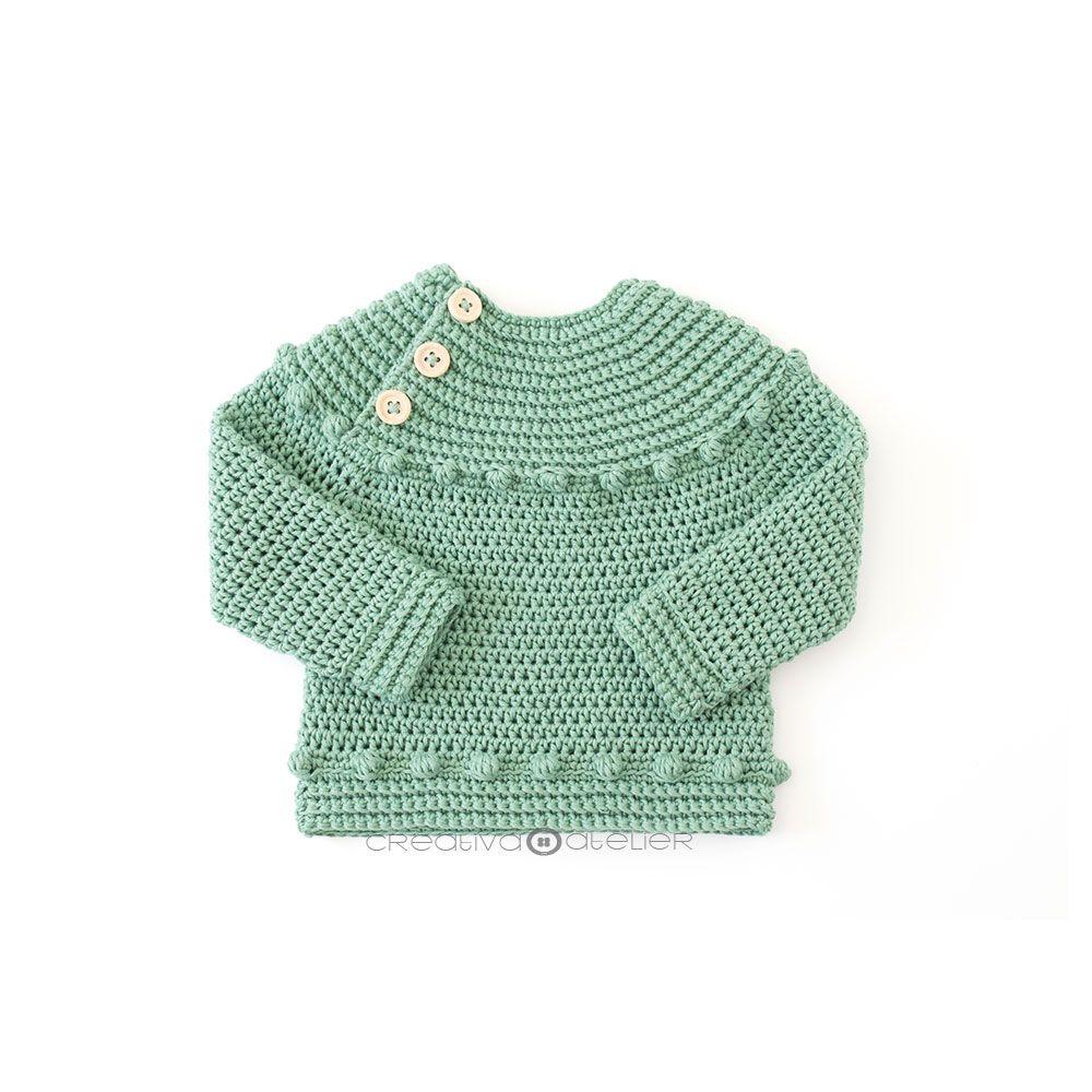 Patrón de Jersey de Crochet y bodoques