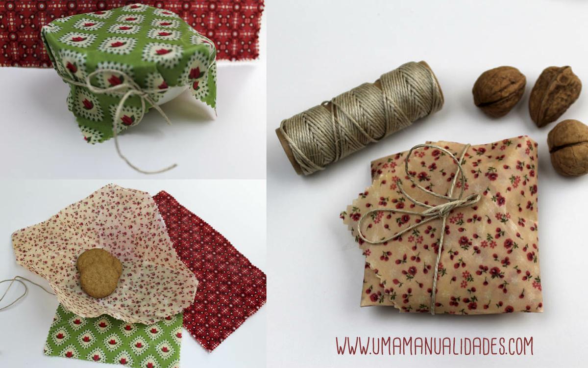 envoltorio eco con cera de abeja