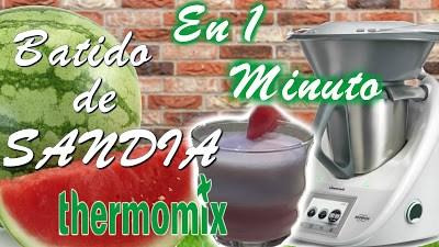 Un batido de sandia en tThermomix tm5