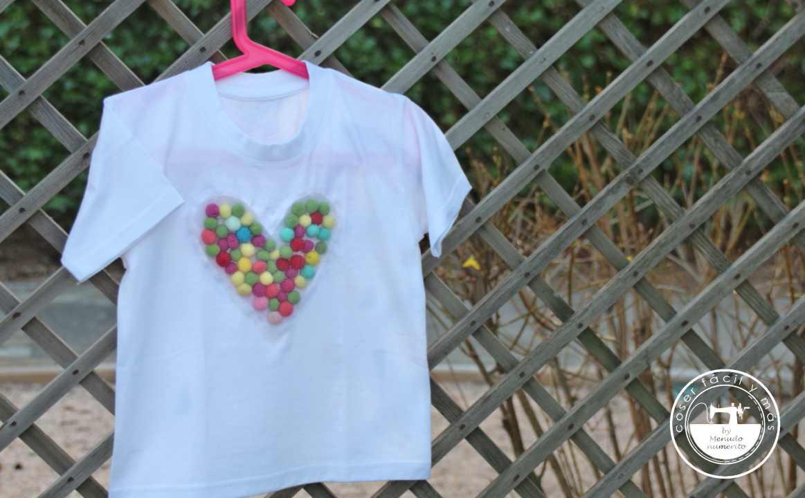 camiseta con pompones coser facil y mas menudo numerito