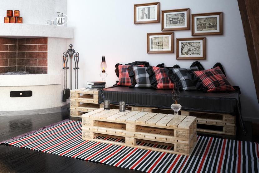 decorar salon con cuadros rosas