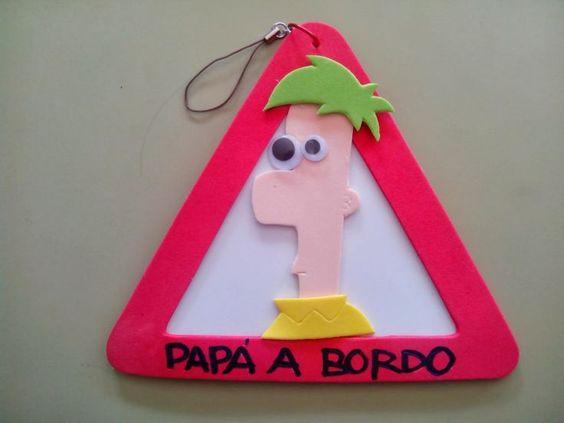 Papá a bordo de goma eva