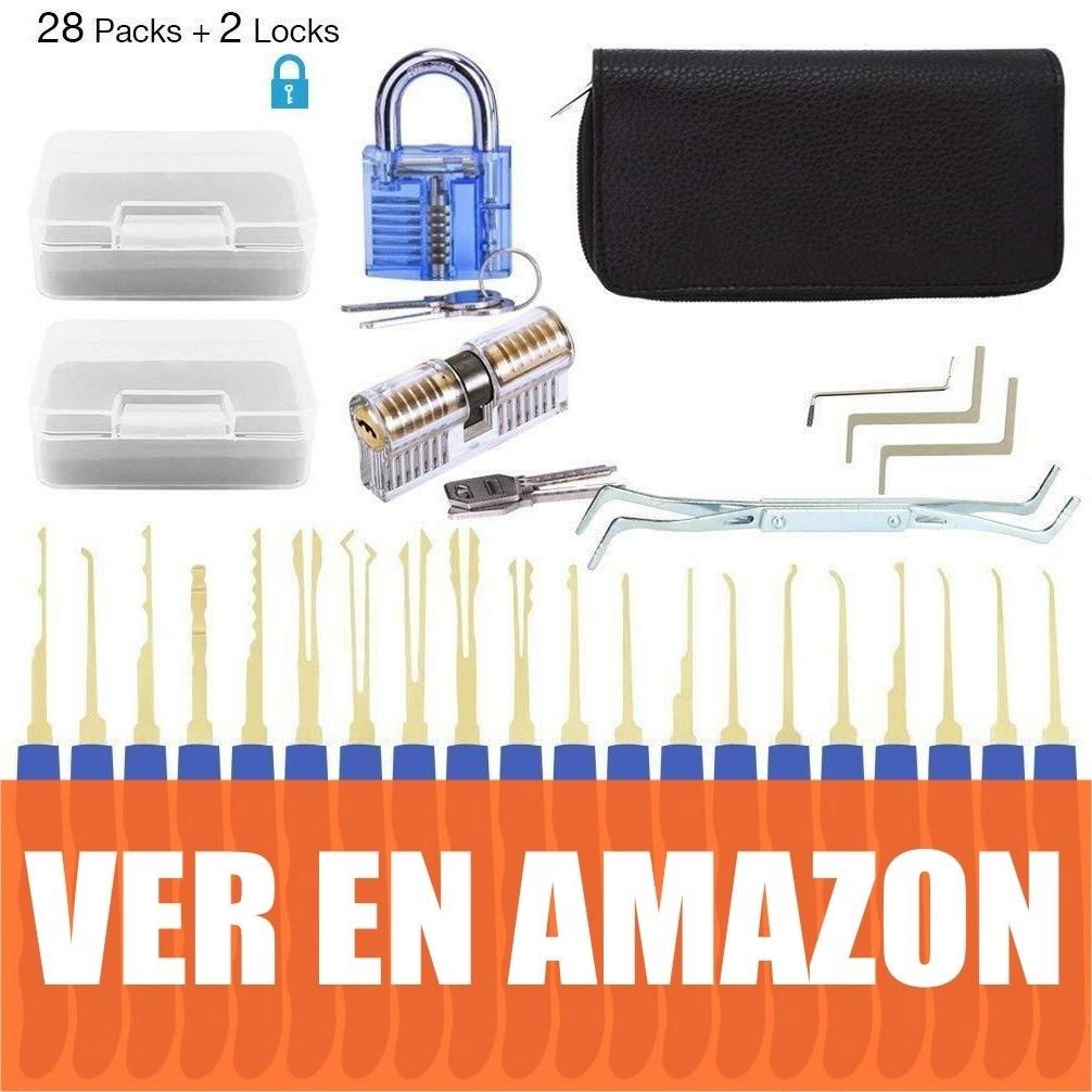 Yagood - Juego de 28 Ganzúas Con Candado Y Cilindro