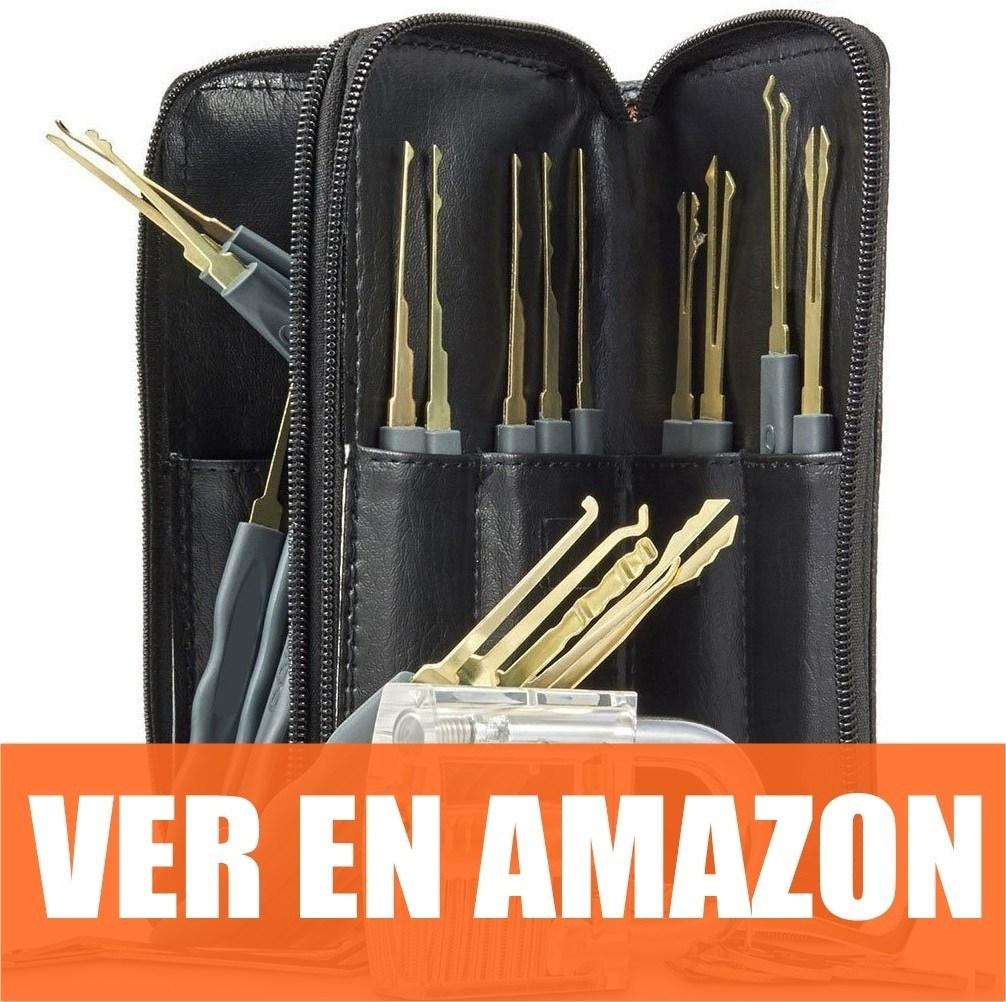 Geepro - Juego De 25 Ganzúas Y Candado Transparente