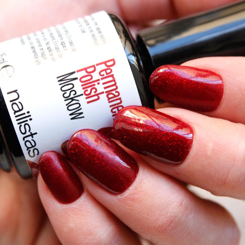 esmalte permanente rojo con purpurina comprar online
