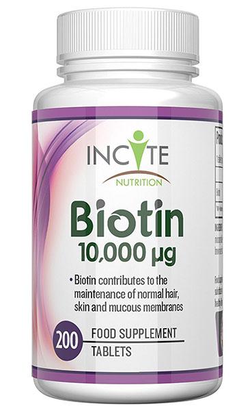 incite nutrition con biotina para crecer el pelo y las uñas
