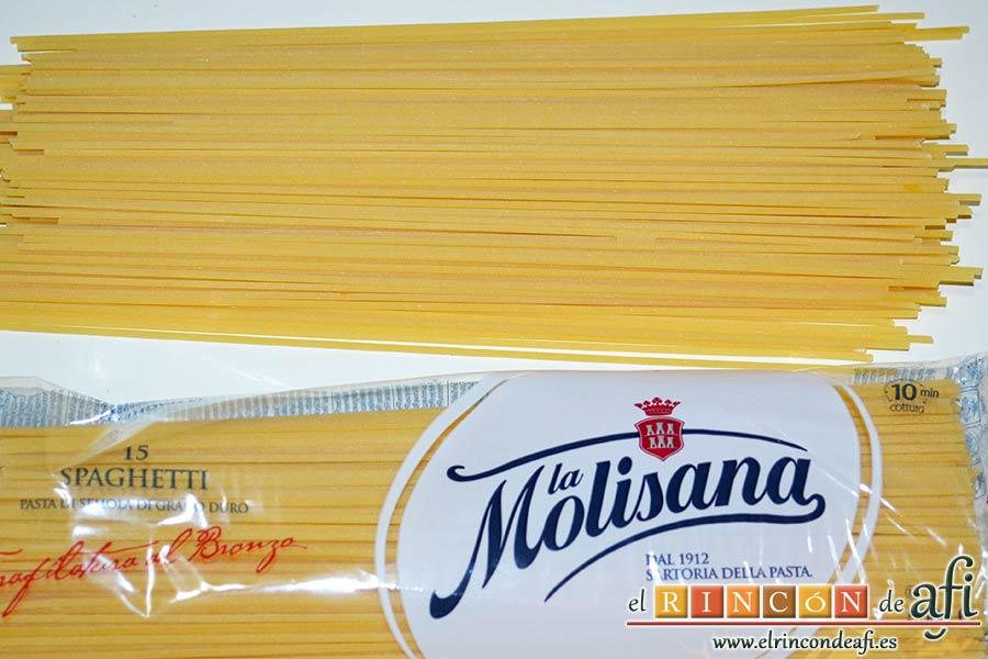 Espaguetis al limón, preparar los espaguetis