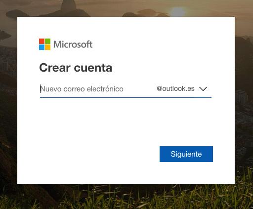 crear cuenta hotmail