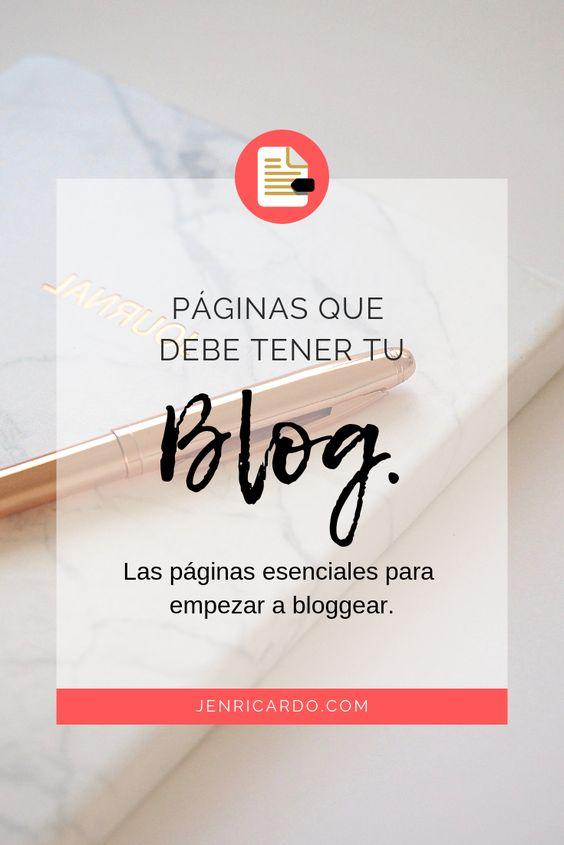 Páginas que debe tener tu blog