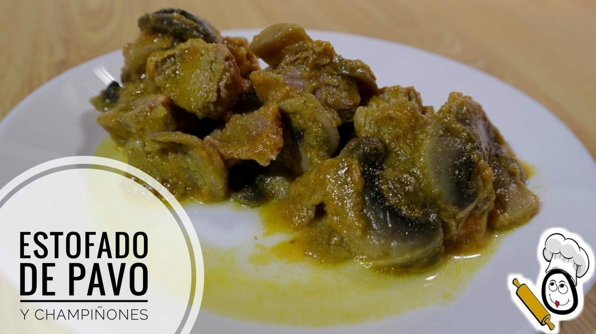 Estofado de pavo con champiñones en Thermomix