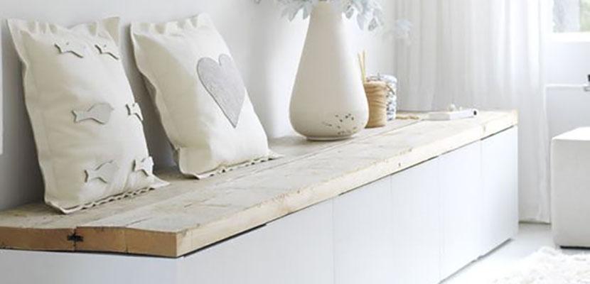 Banco de estilo nórdico para el hogar | Decoración
