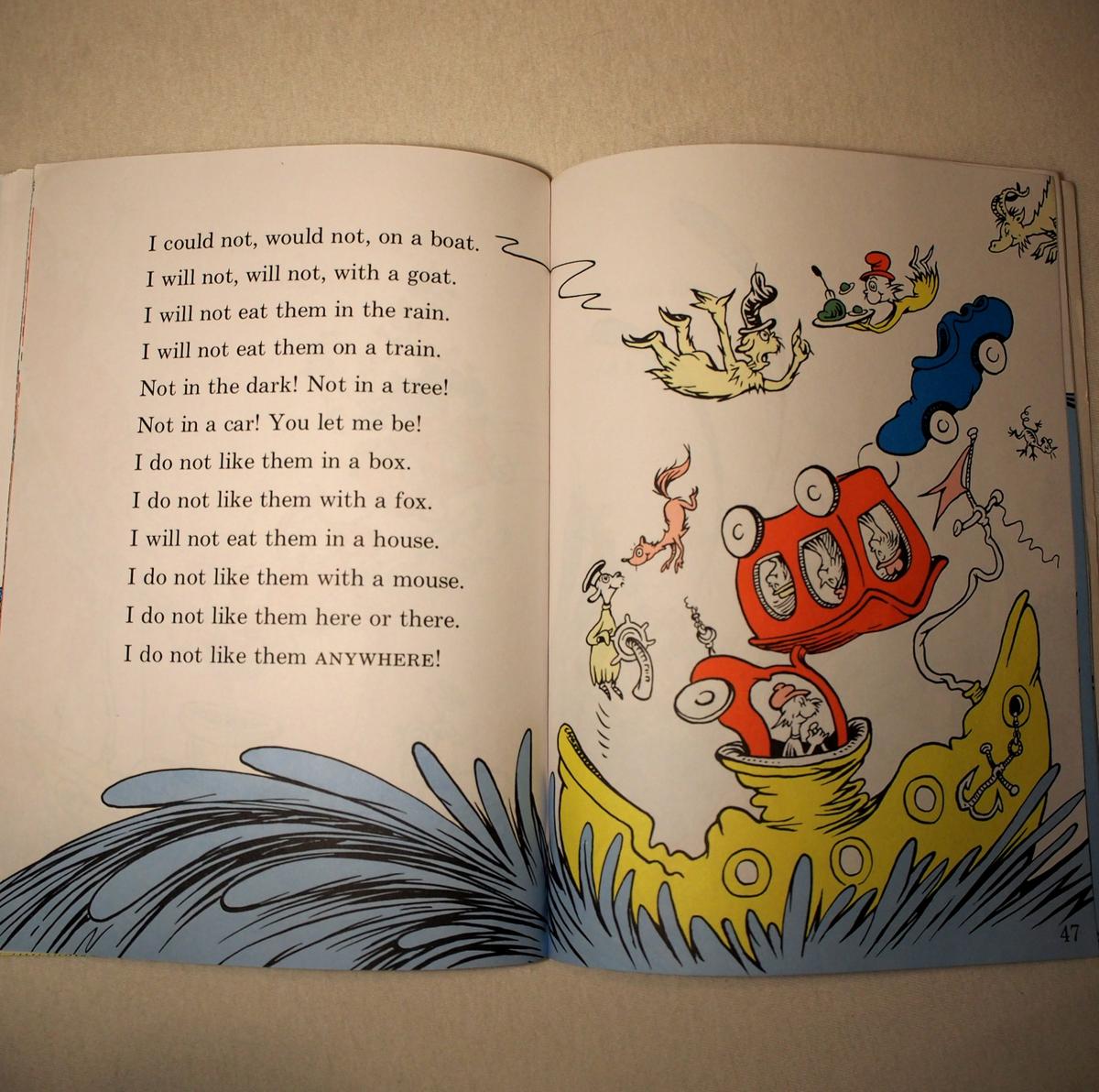 Pagina del libro donde se ve a los protagonistas en un barco