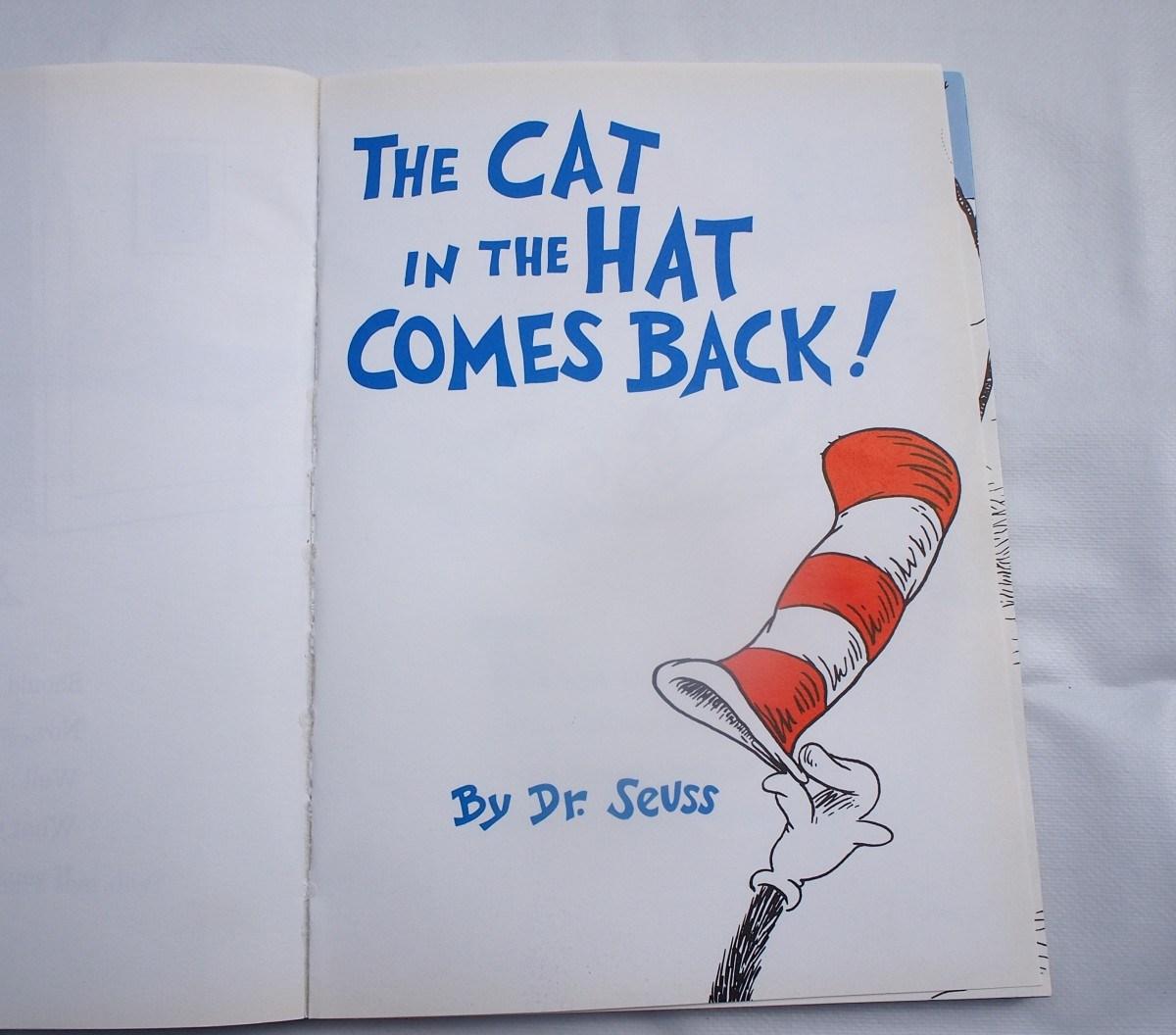 Portada del libro the cat in the hat